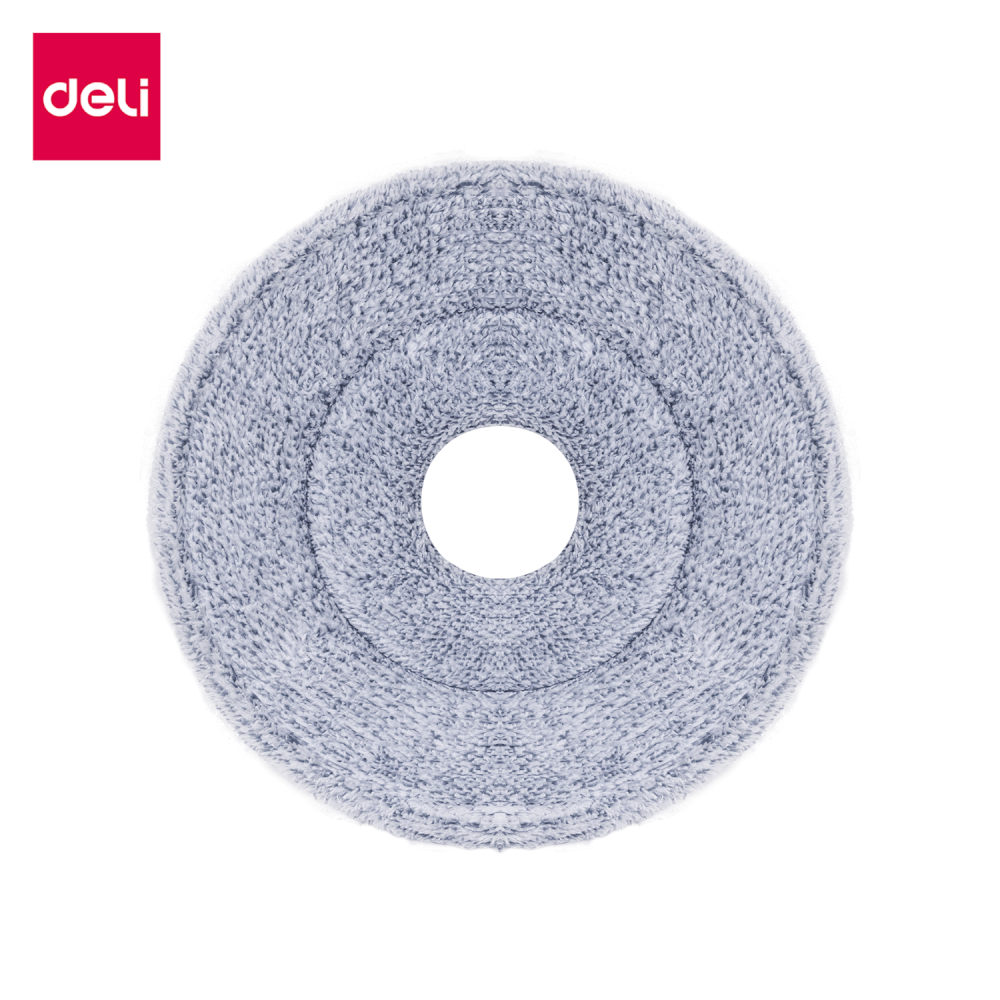 อะไหล่ผ้าม็อบไมโครไฟเบอร์ DELI VS1053-GR-01 ซึมซับได้ดี 25ซม. สีเทา